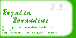 rozalia morandini business card